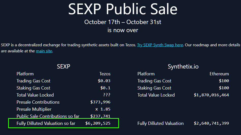 SEXP token is live