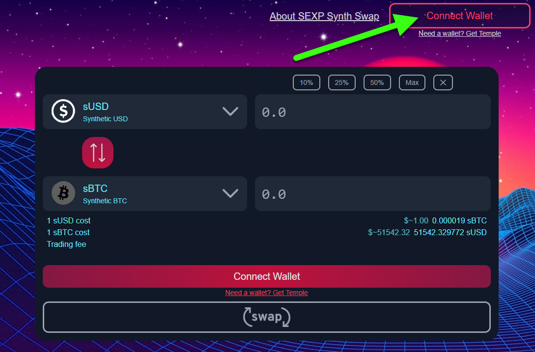 Try new Synth Swap DEX